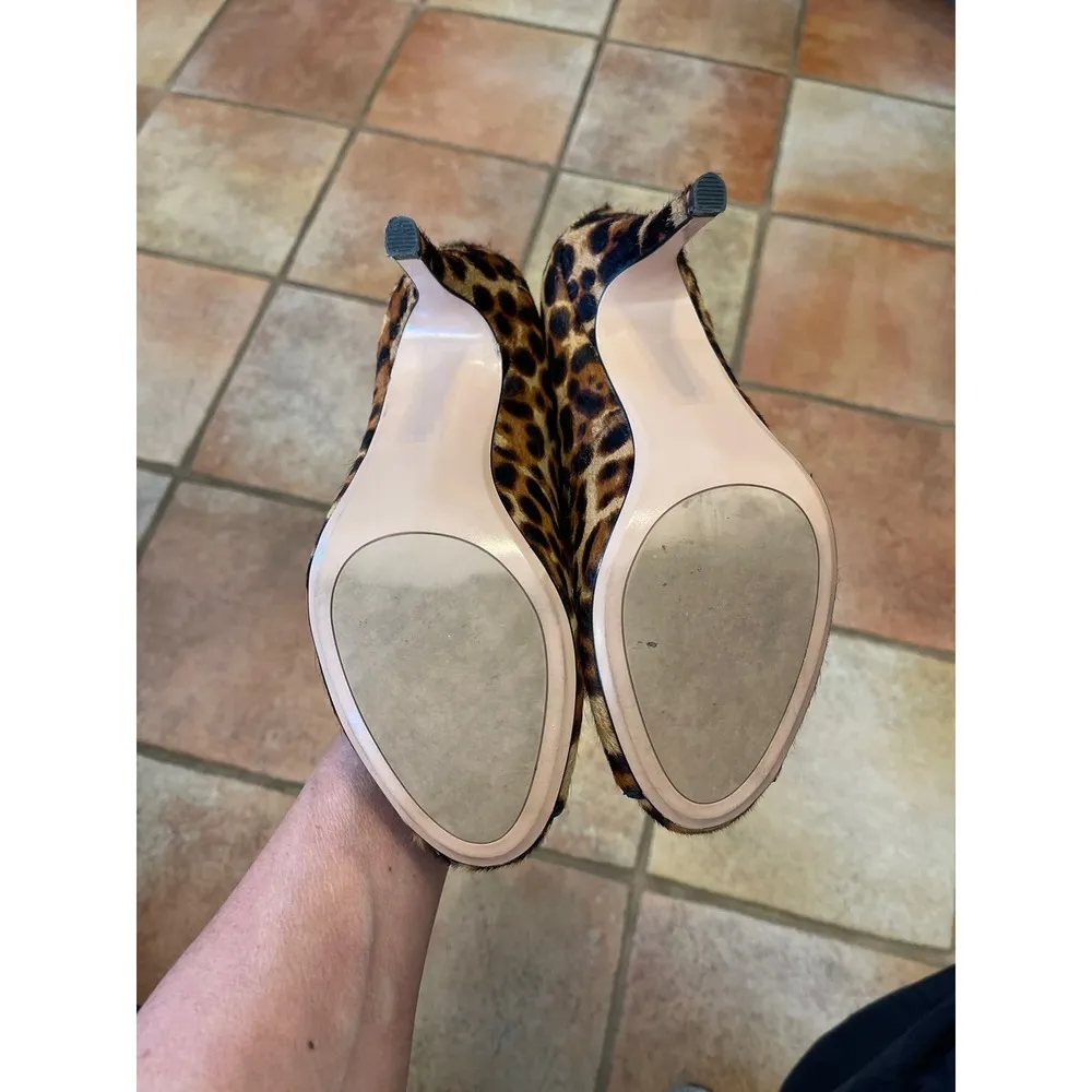 Halogen Calf Skin peep toe stiletto bootie 7.5 - Image 7