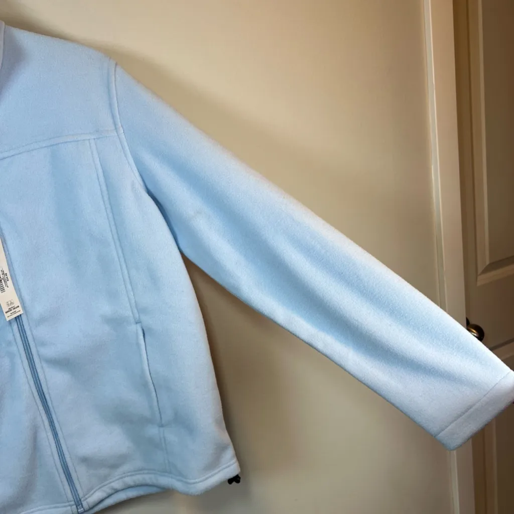 Natural Reflections Women's Full Zip Fleece Jacket Light Blue Zip Pockets Medium - Image 5