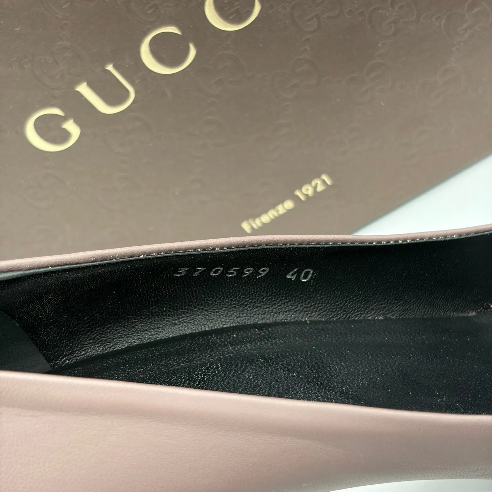 Gucci Leather Pointed Toe Heels Horsebit AUTH COA Mauve Pink Women 40 9.5 - Image 10