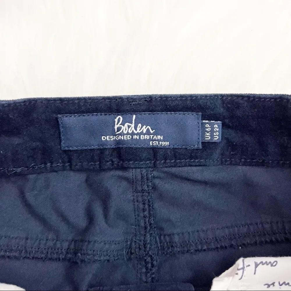 Boden Soho Skinny Blue Velvet Pants Size 2P - Image 5