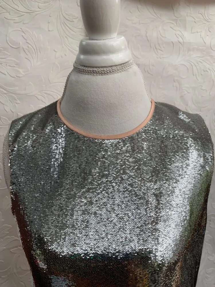 Sequin Shell Silver Top  - Image 7