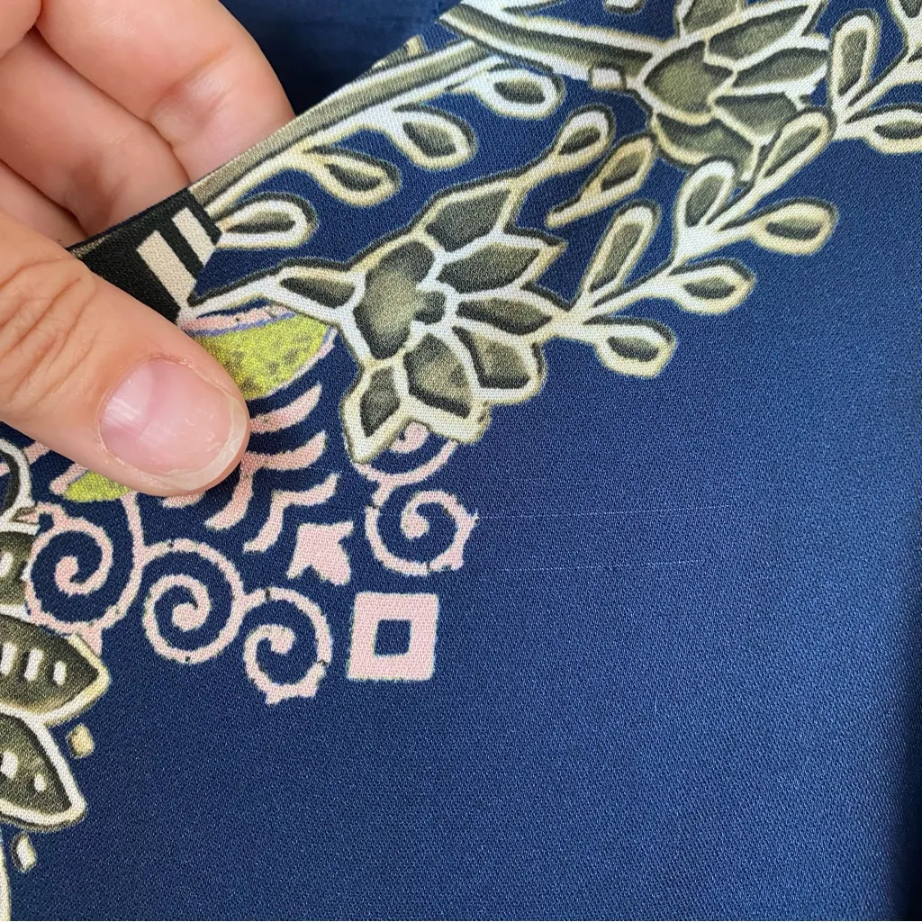 ETRO‎ Lucy Geometric Pattern Dress Navy Blue IT 36 US 0 - Image 8