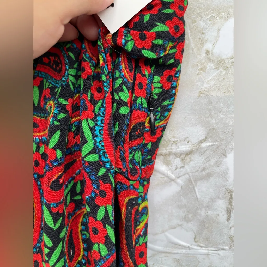 RIXO London Women's Red Katie Paisley Crepe Midi Dress size UK XL USA size 12 - Image 8