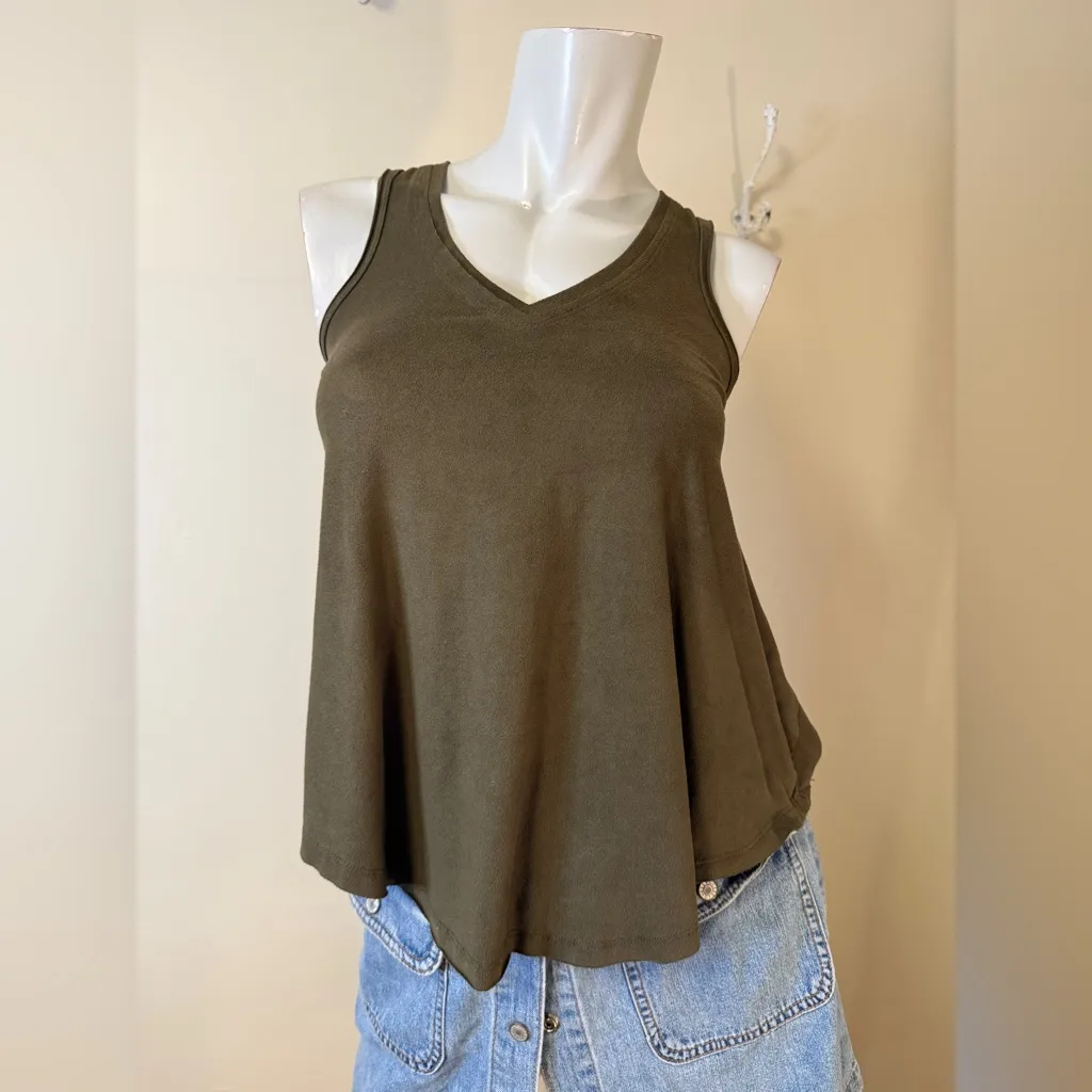 Z Supply Sun Drenched Vagabond Tank Top Evergreen XS - Image 2