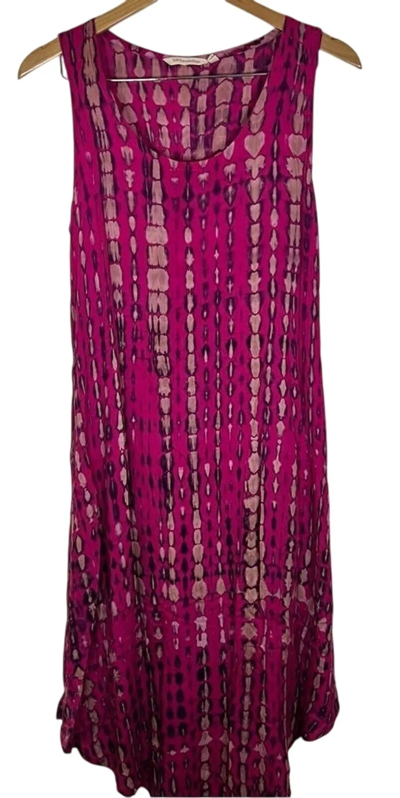 Soft Surroundings Tie Dye Flowy Dress Sz PM 100% Rayon Asymmetrical Boho - Image 1