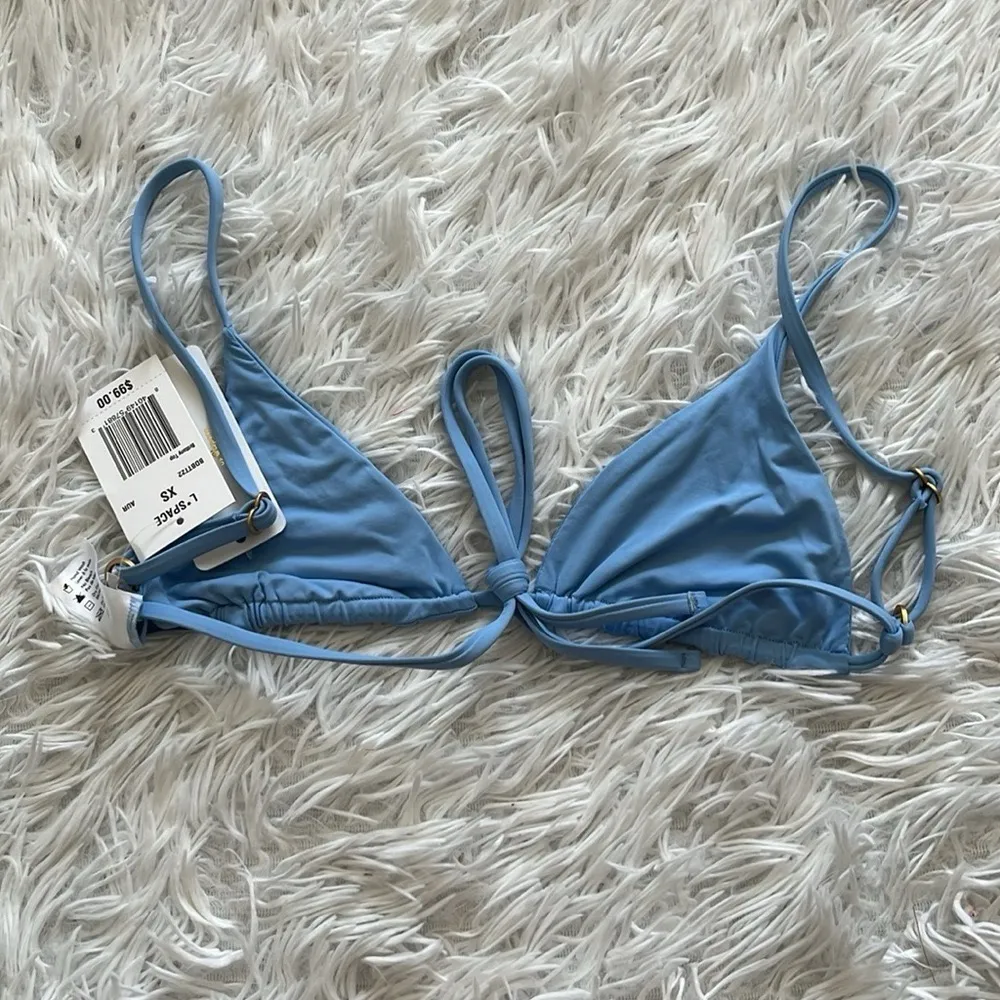 L*space Women’s Brittany top in sky blue with embroidery size XS - Image 10