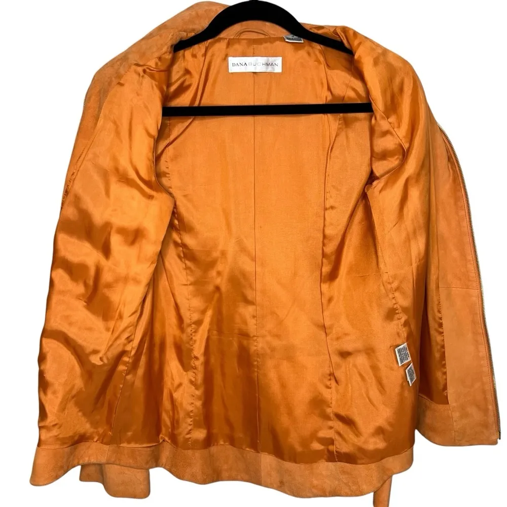 Dana Buchman 100% Suede Double Zip Women's Jacket Size 10 - Image 6