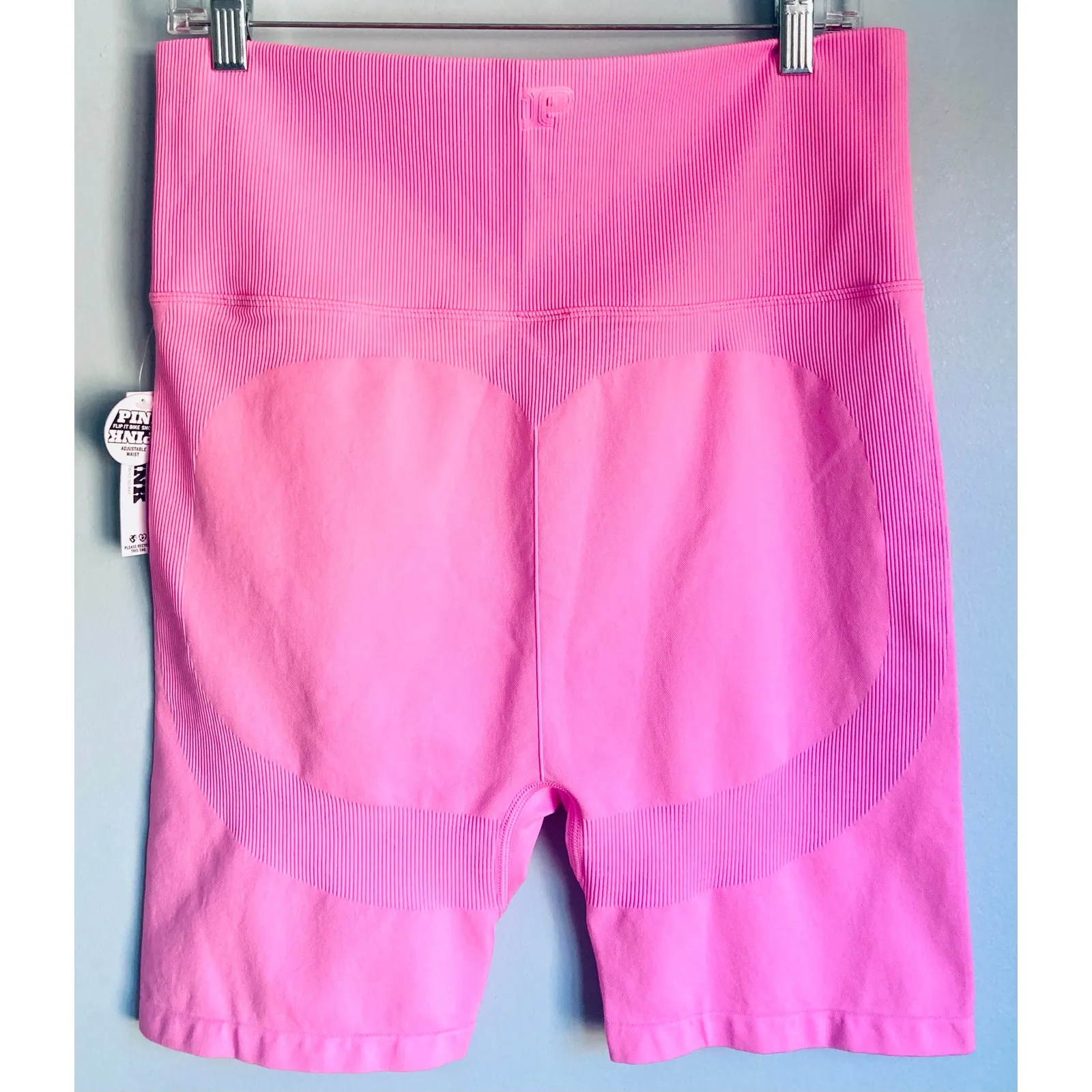 Victoria's Secret PINK NWT Foldover Bike Shorts Pink M and XL - Image 9