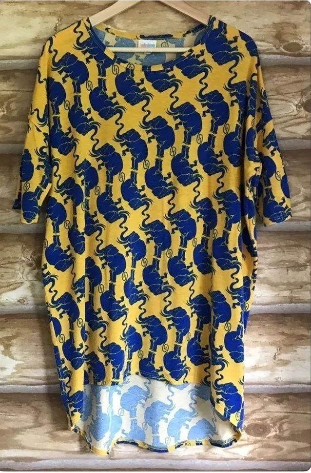 LuLaRoe Irma elephant print high-low tunic top size XS - Image 2