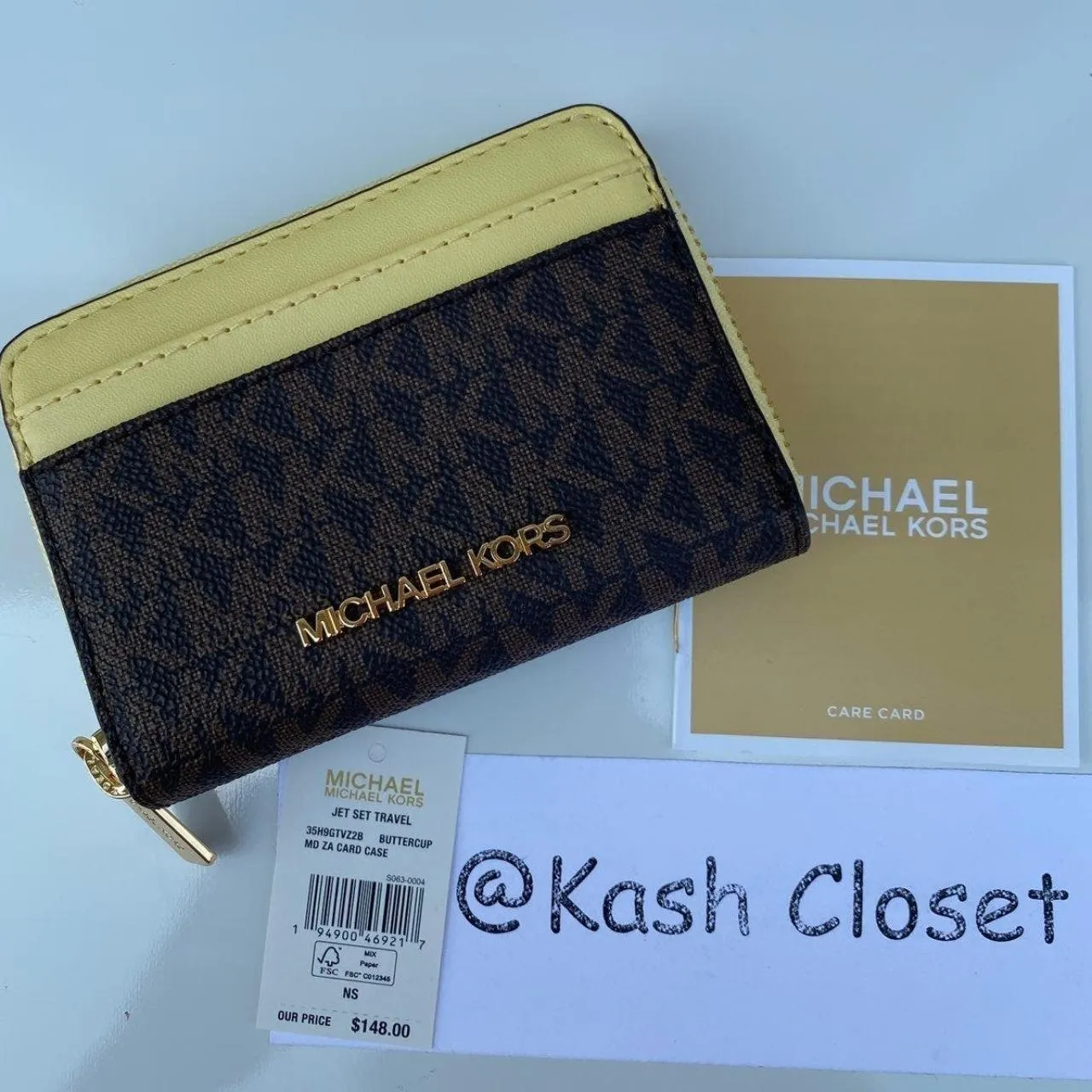 Michael Kors Buttercup Card Case Wallet - Image 2