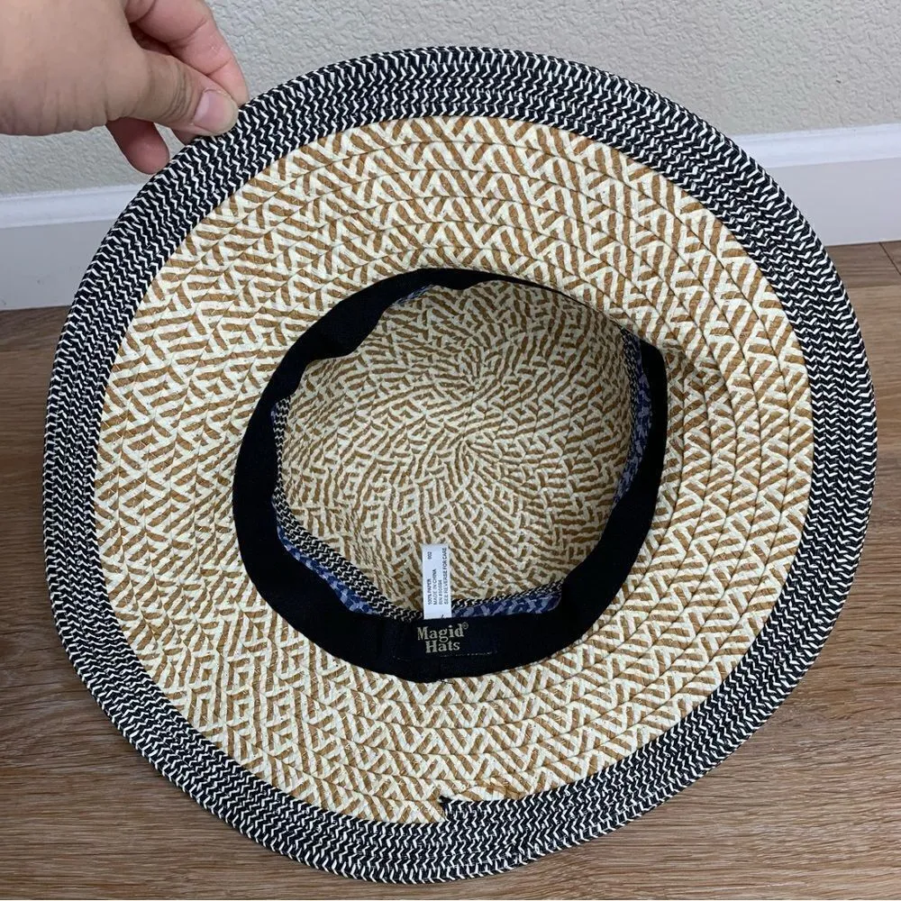 Magid Hats 100% Paper Tan Blue Summer Hat Tan - Image 6