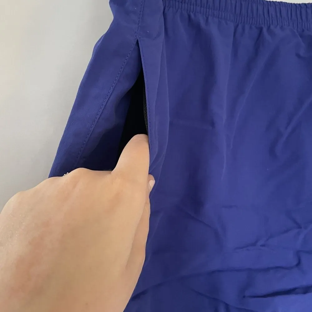 L.L. Bean Womens Nylon Shorts Size 18 royal Blue workout athleisure pockets - Image 2