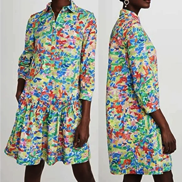 Saloni Summer Confetti Tilly Shirtdress Size 0 - Image 2