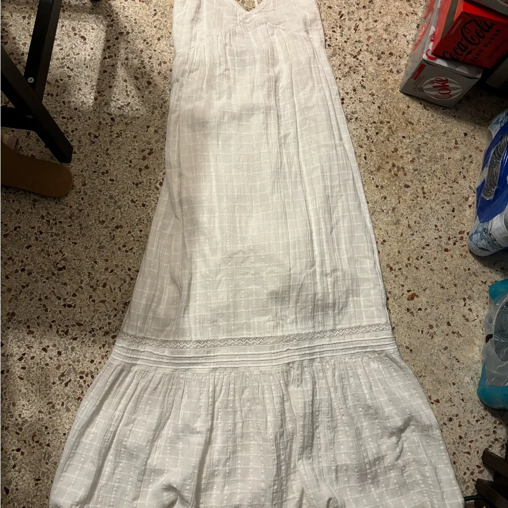 Aerie long maxi low back large white dress - Image 3