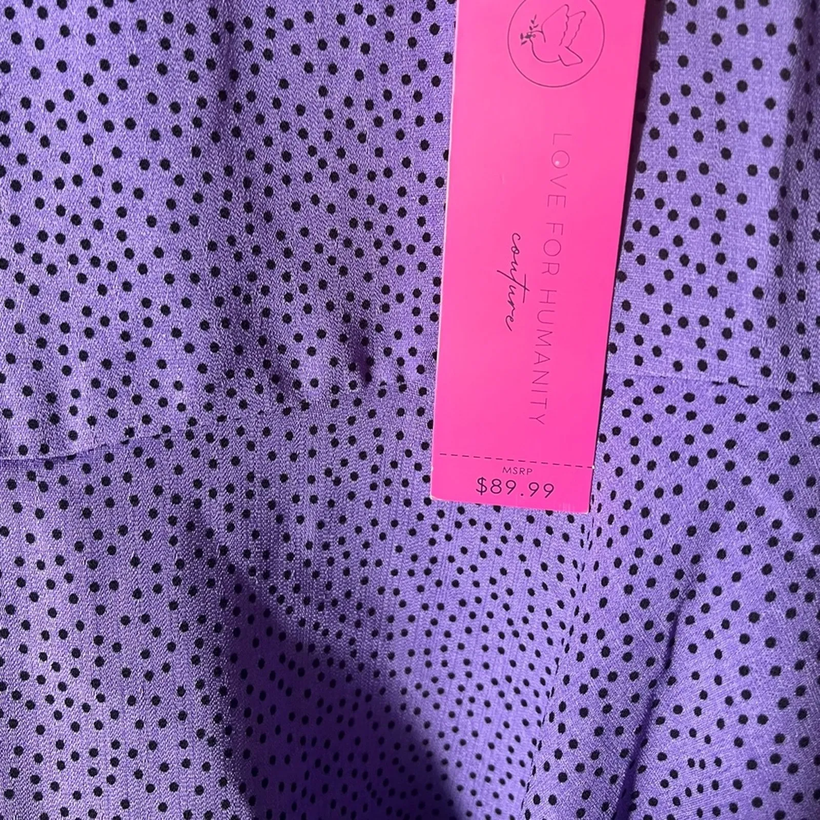 Love For Humanity Couture‎ Purple Dot Skort Size XS - Image 6