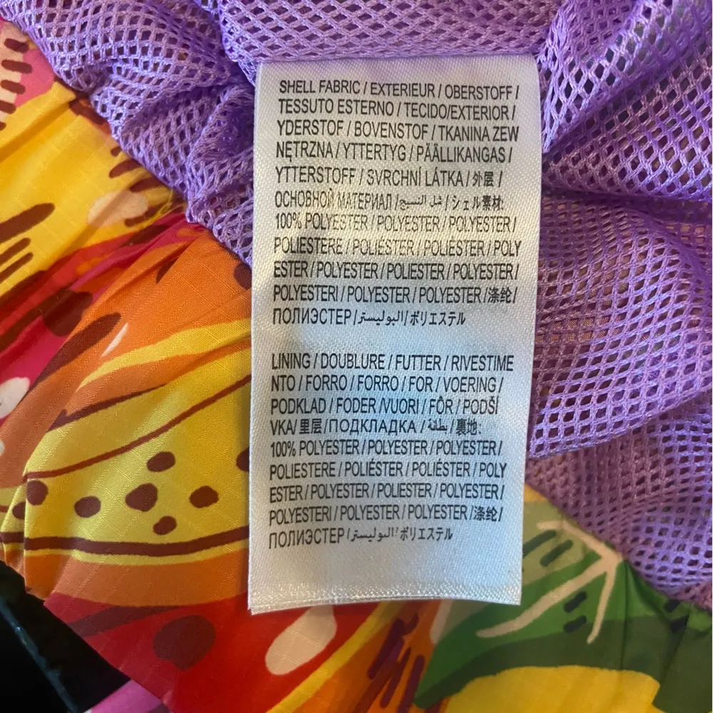 Farm Rio Mixed Scarves Multi Color Windbreaker Jacket Size XL Toucan Tropical - Image 11