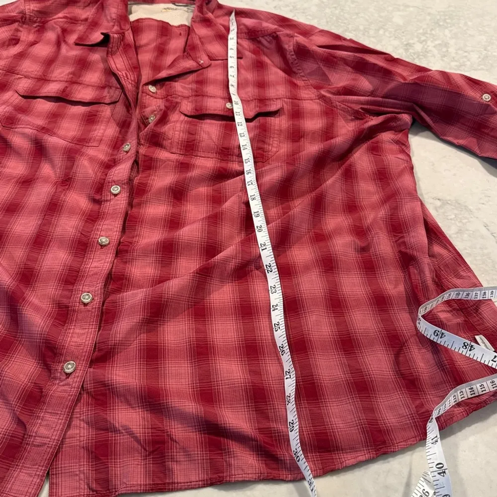 🦃 Eddie Bauer Maroon/Pink Checkered Shirt Classic Fit Travex size 3x - Image 6