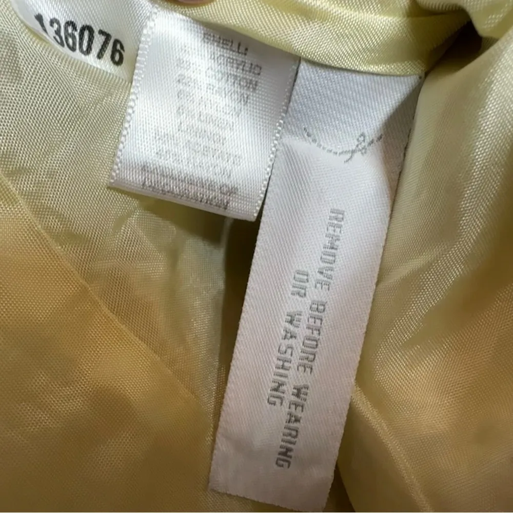 Ann Taylor Women's Size 4 Green Tweed Linen Blend Blazer Career Coquette Barbie - Image 7