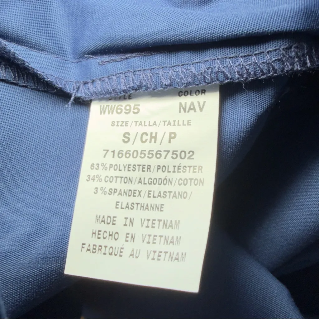 Cherokee Authentic Workwear Professional Durable 2 Way Stretch Blue Scrub Top S - Image 7