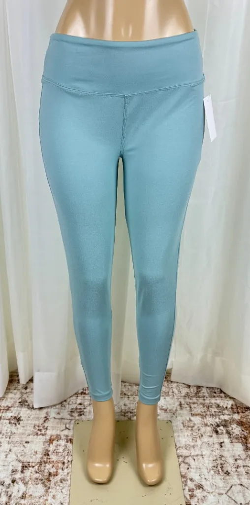 Zenana Plus Size Wide Waistband Full Length Leggings Mint Green 2X - Image 2