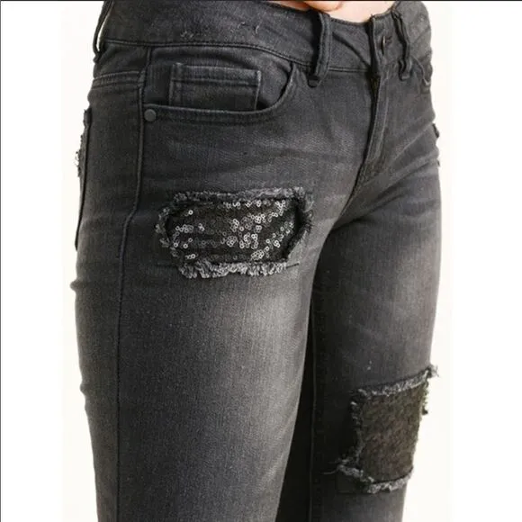 Sequin Patch Jeans‎ Black Size undefined - Image 10