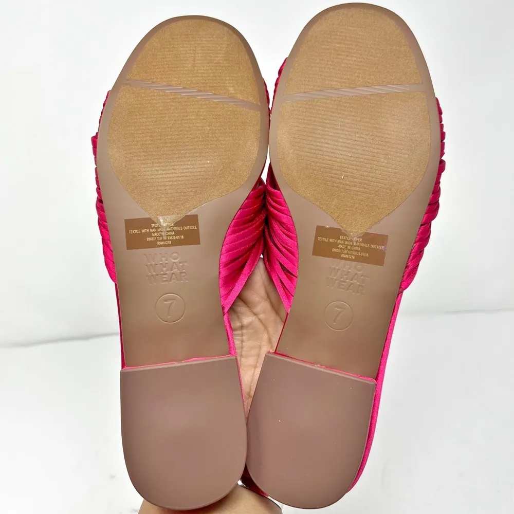 Who What Wear Grace Satin Sandals Pink Sz 7 NWT - Image 5