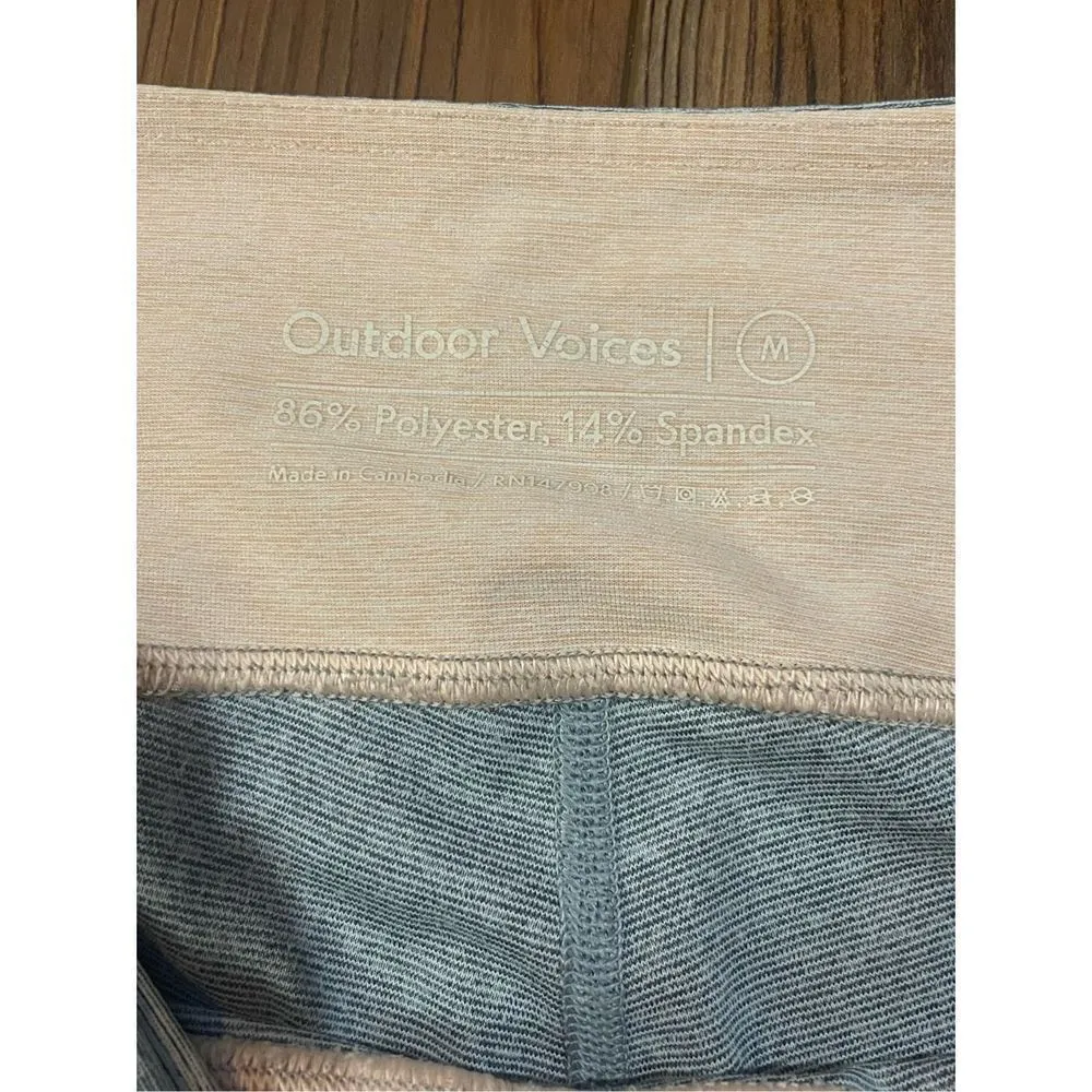 Outdoor Voices Spring 7/8 Crop Athletic Work Out Leggings Pants Pink Gray medium - Image 3