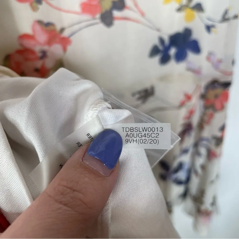 Tommy Hilfiger Womens White Floral Sleeveless Crew Neck Knee Length‎ Party Dress - Image 9