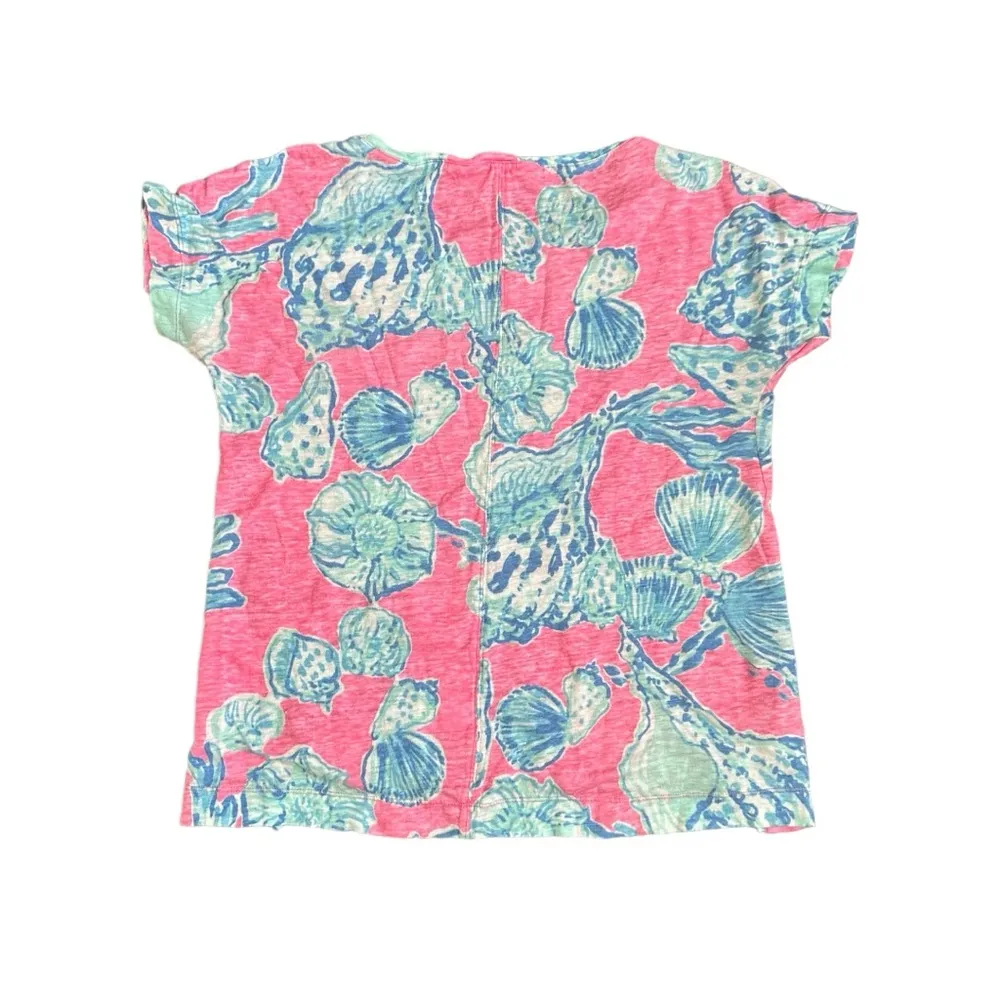 Lilly Pulitzer Mikela TopBarefoot Princess Pink Pout Short Sleeve Size XS - Image 3