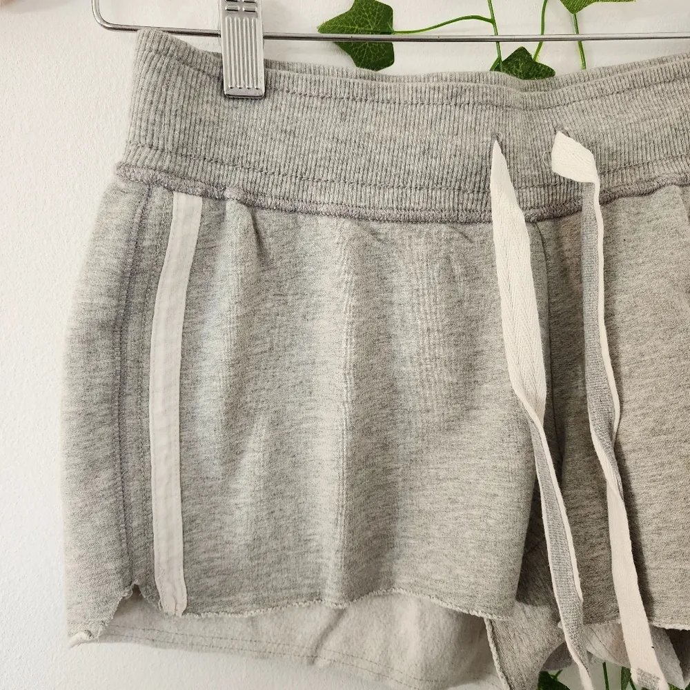 Retro 2000s Grey with White Stripe Lounge Shorts - Image 2