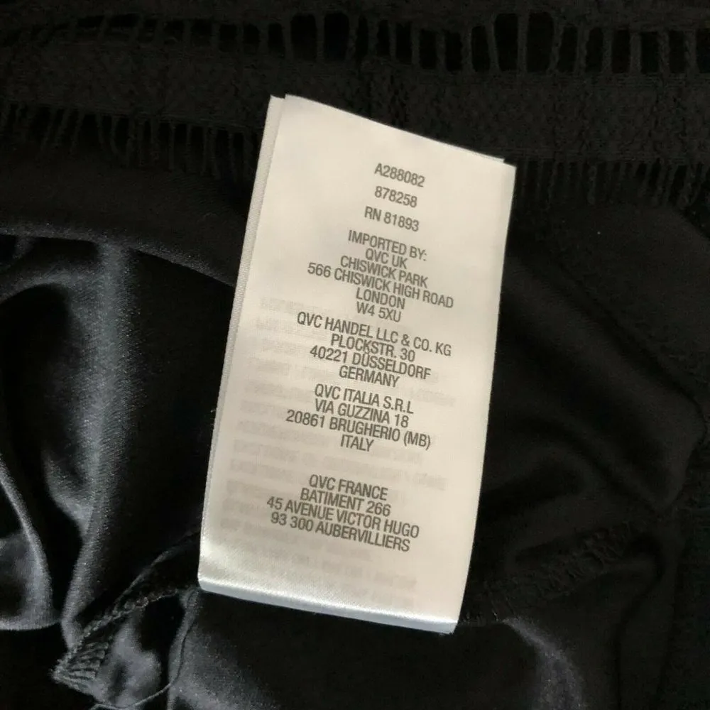 Isaac Mizrahi Live! Stretch Lace Short Sleeve Dress Shift Black Size XXS - Image 6