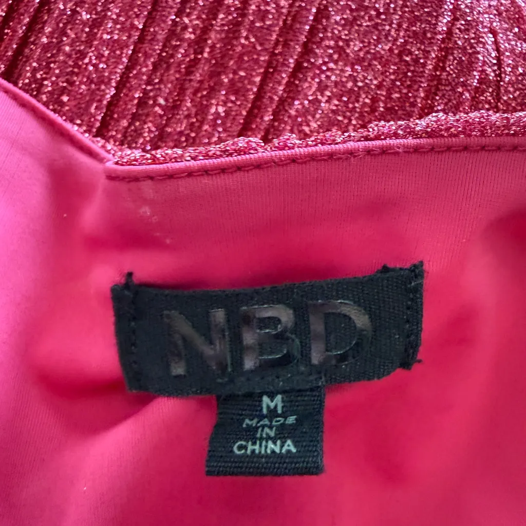 Revolve NBD Illusion Mini Dress in Fuchsia Size Medium - Image 7