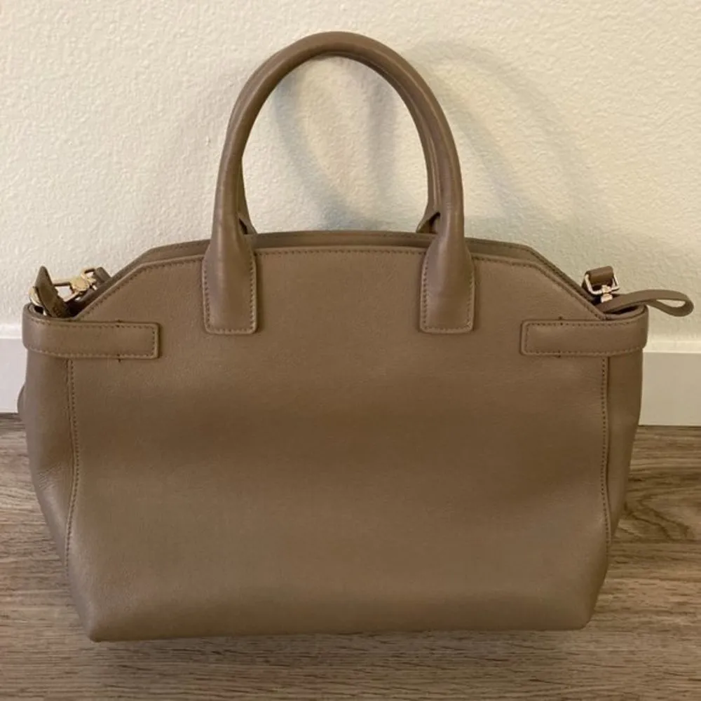 Furla Alice Top Handle Bag Taupe Pristine Condition - Image 9