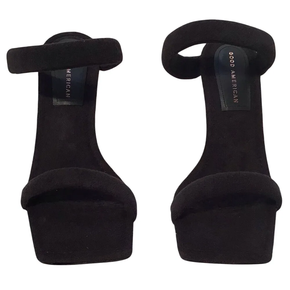 Good American Terry Slip-On High Heels - Sandals‎ - Square - Open Toe - Size 10 - Image 2