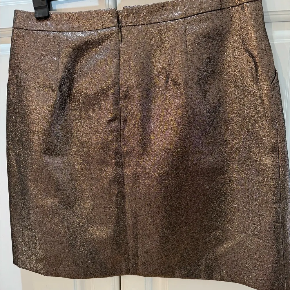 M&S Collection Brown metallic mini skirt 8 - Image 2
