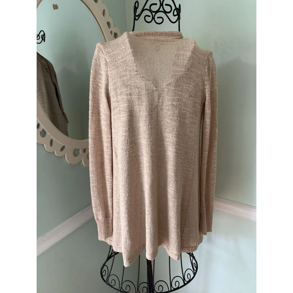 Lilly Pulitzer XXS Lucita Fringe Tassels Cardigan Sweater Tan Boho Festival - Image 5