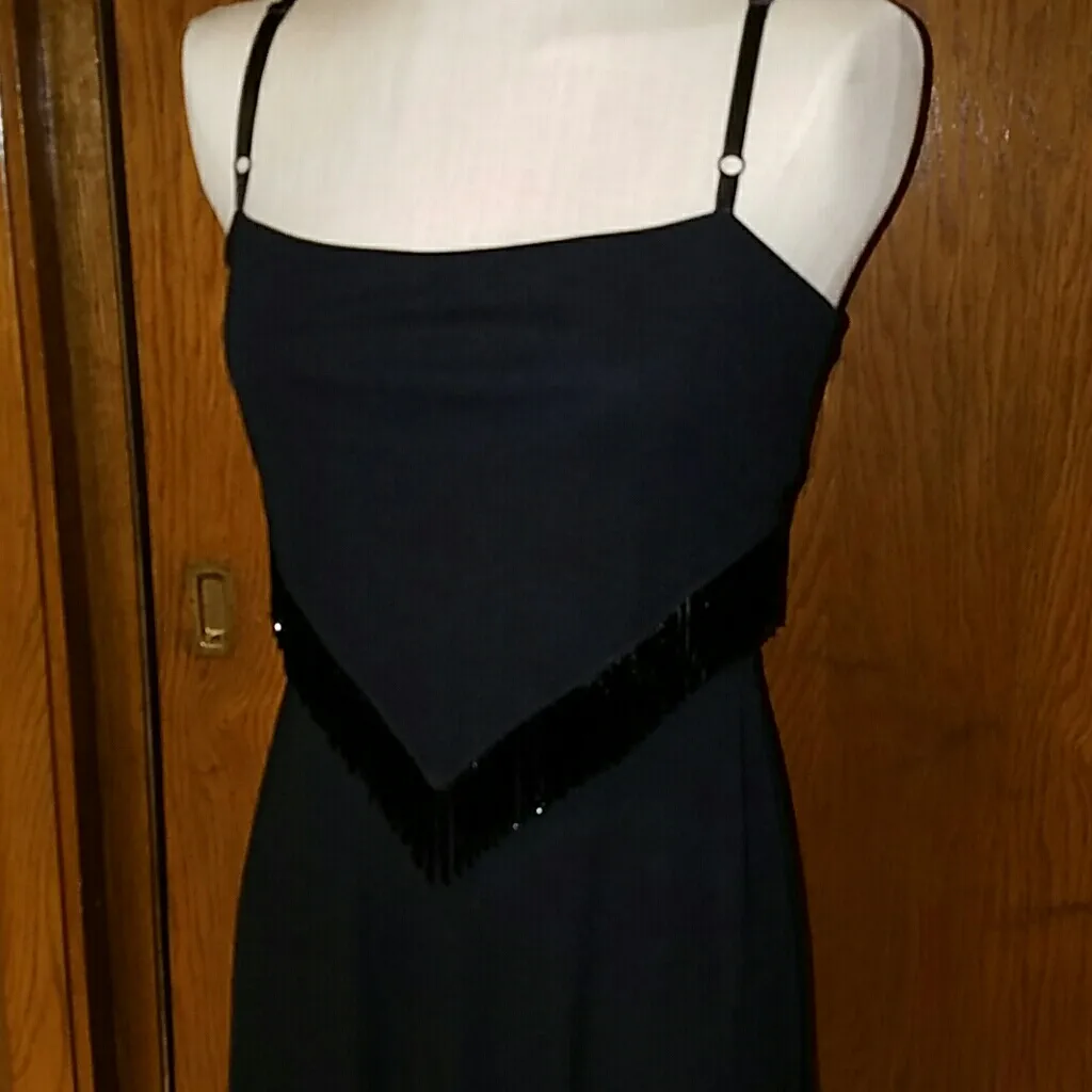 Prom Homecoming Black Tie Beaded Dress 8 - Image 3