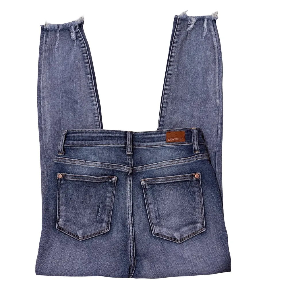 Judy Blue "Hold My Phone" Buttonfly Skinny Jeans, Sz 3/26 - Image 11