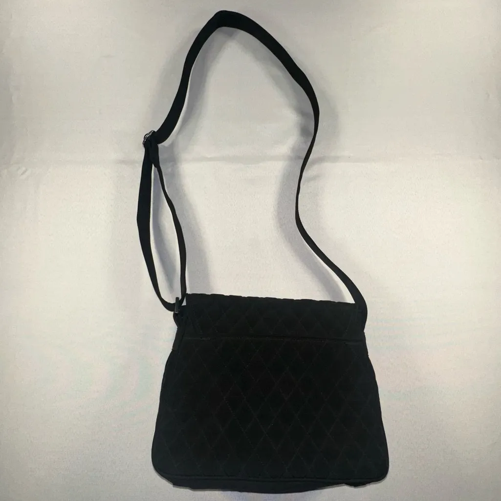 Vera Bradley Purse Crossbody Black Quilted - Image 3