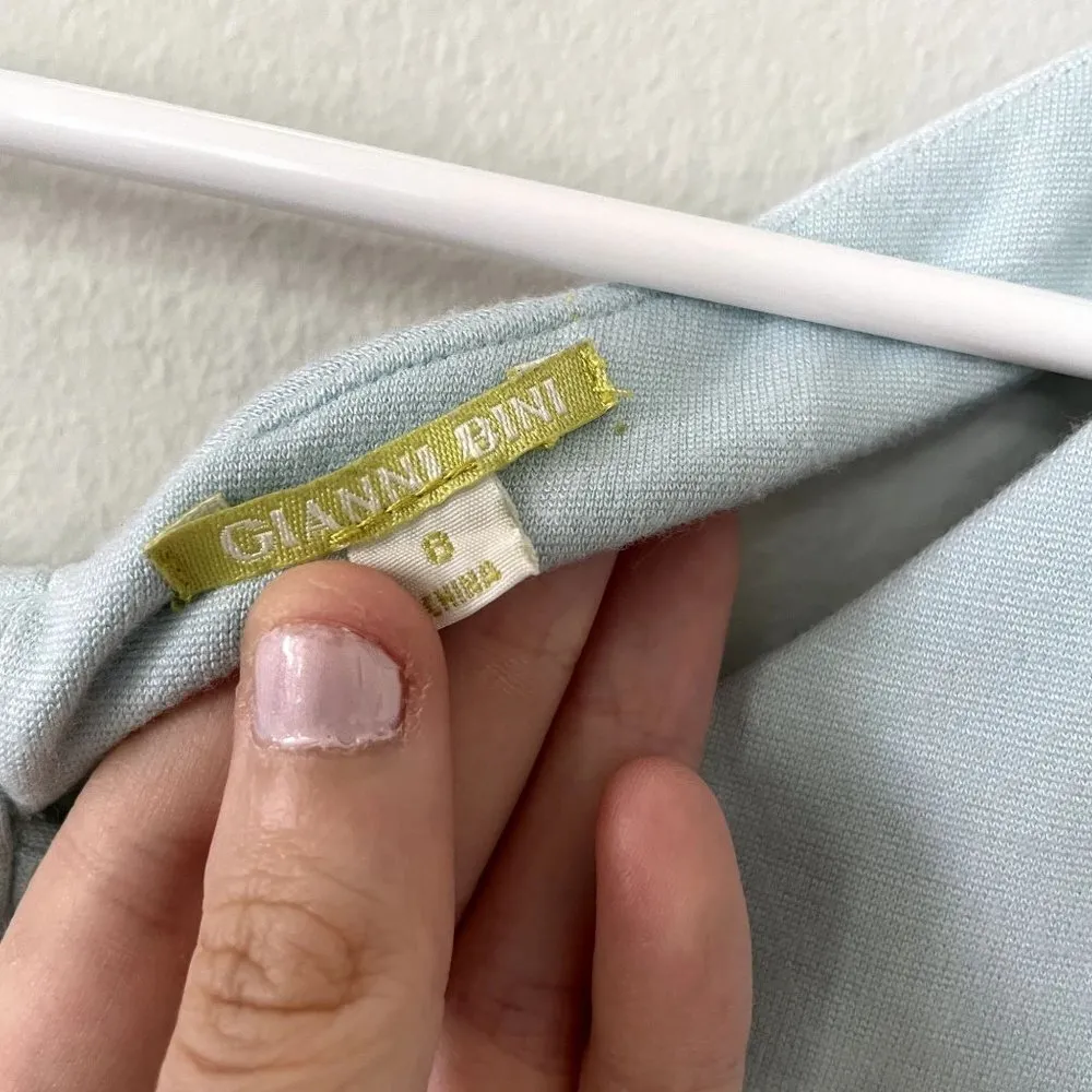 Gianni Bini light blue semi formal minidress summer casual sleeveless lace - Image 3