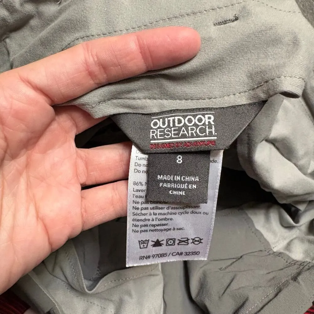 Outdoor Research Grey Ferrosi Capris SZ 8 Adventure Hiking Breathable Midrise Gray - Image 6