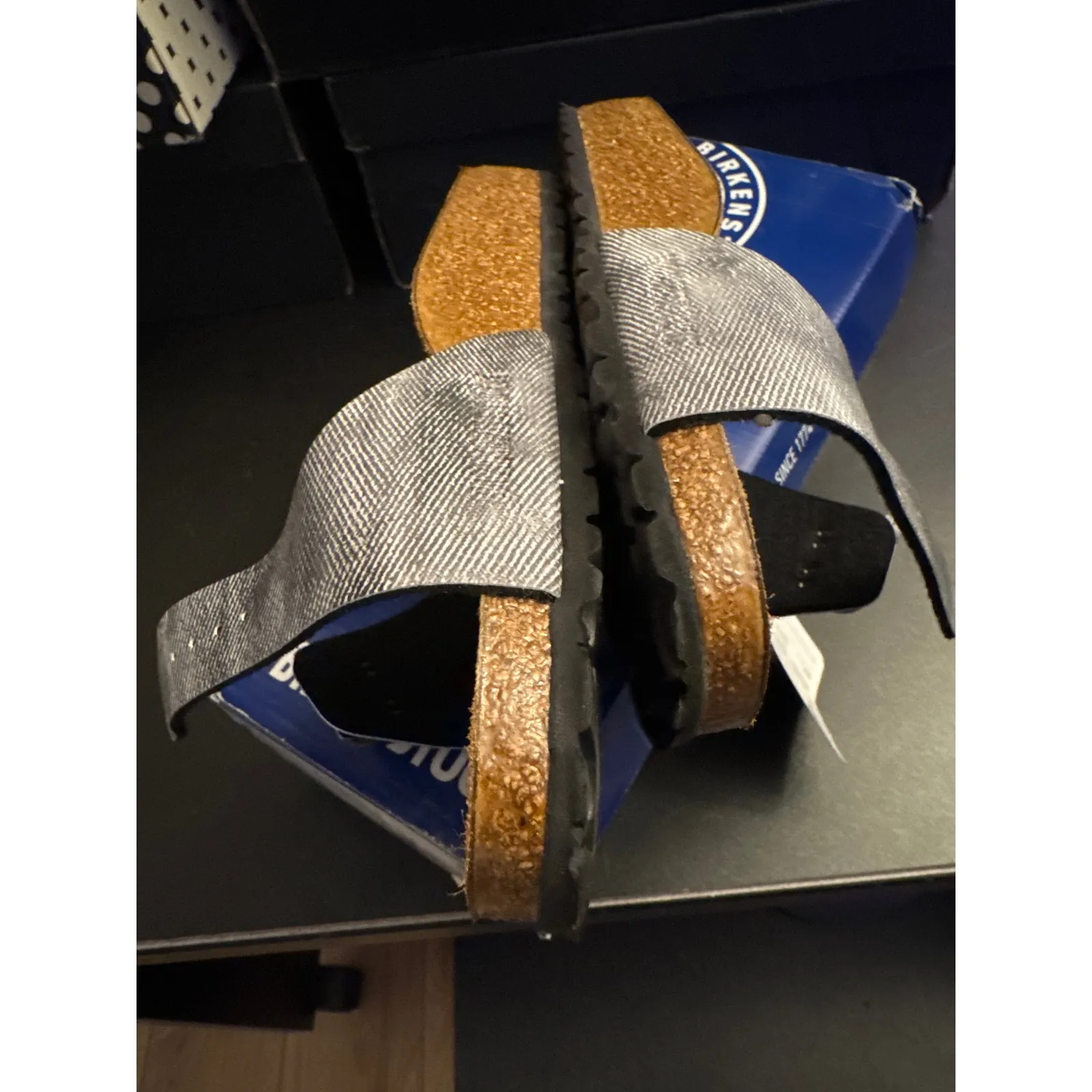  •NEW• Birkenstock Madrid Sandal • EU35 Narrow • Jeans Washed Out Gray - Image 2