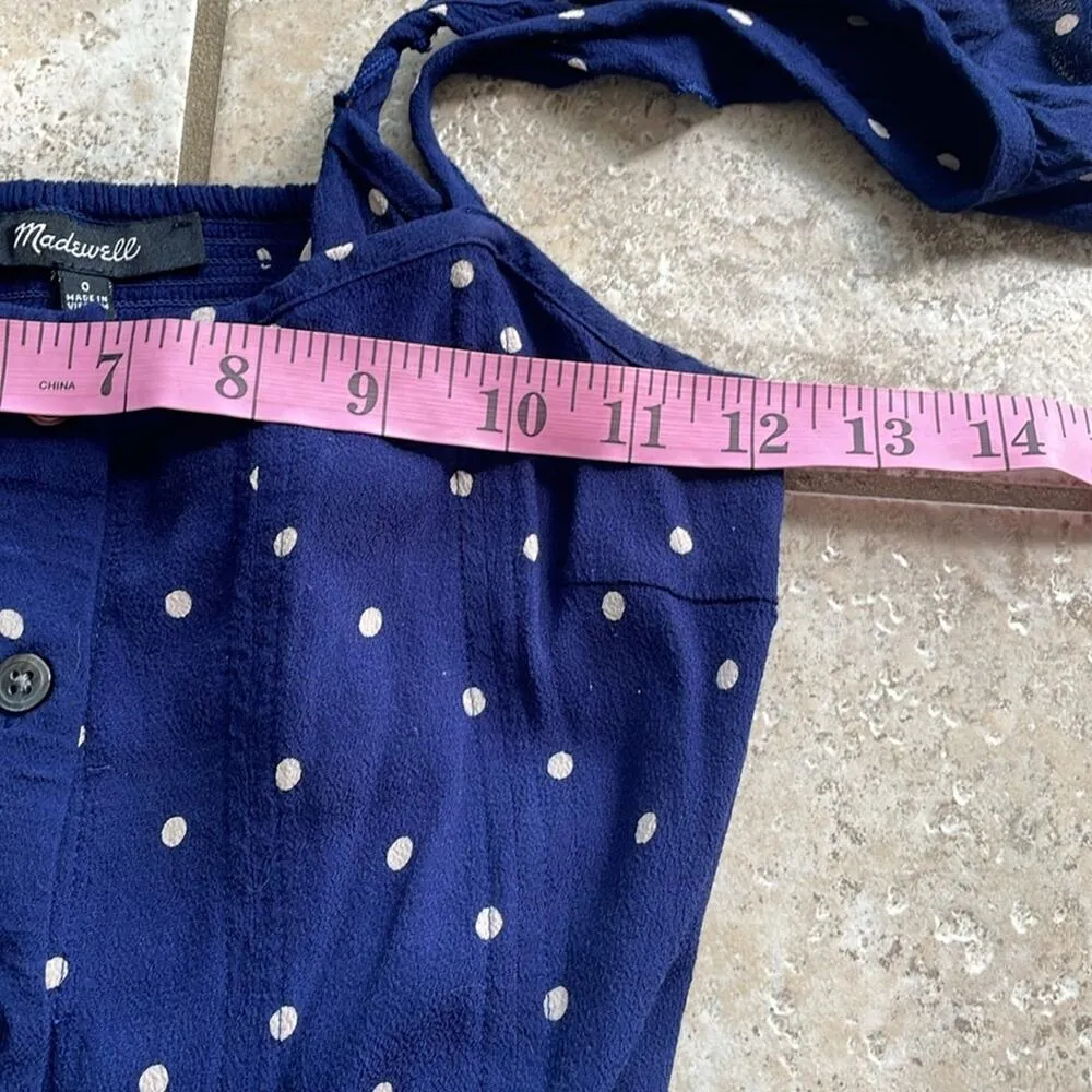 Madewell Ruffle-Strap Button-Front Dress in Polka Dot - Image 12