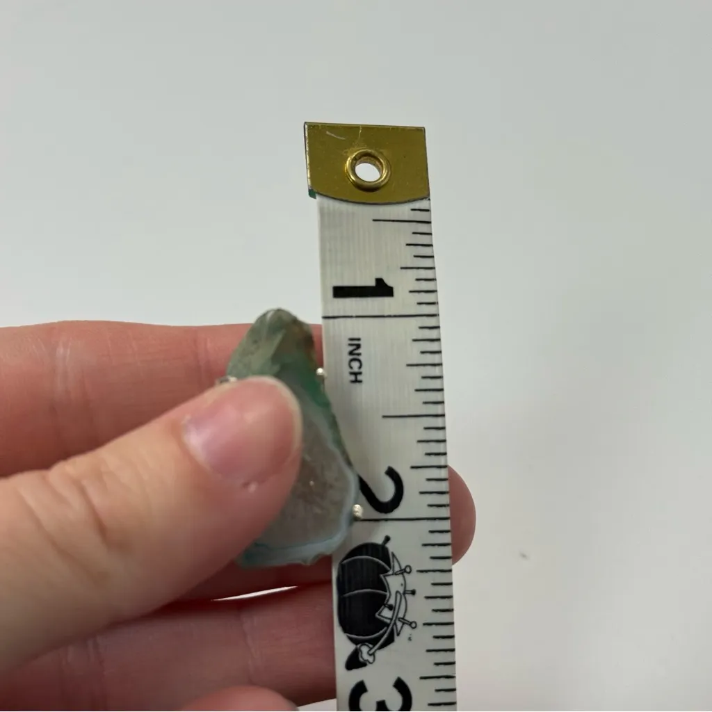 925 Solar Quartz Geode Agate Ring 9 3/4 - Image 8