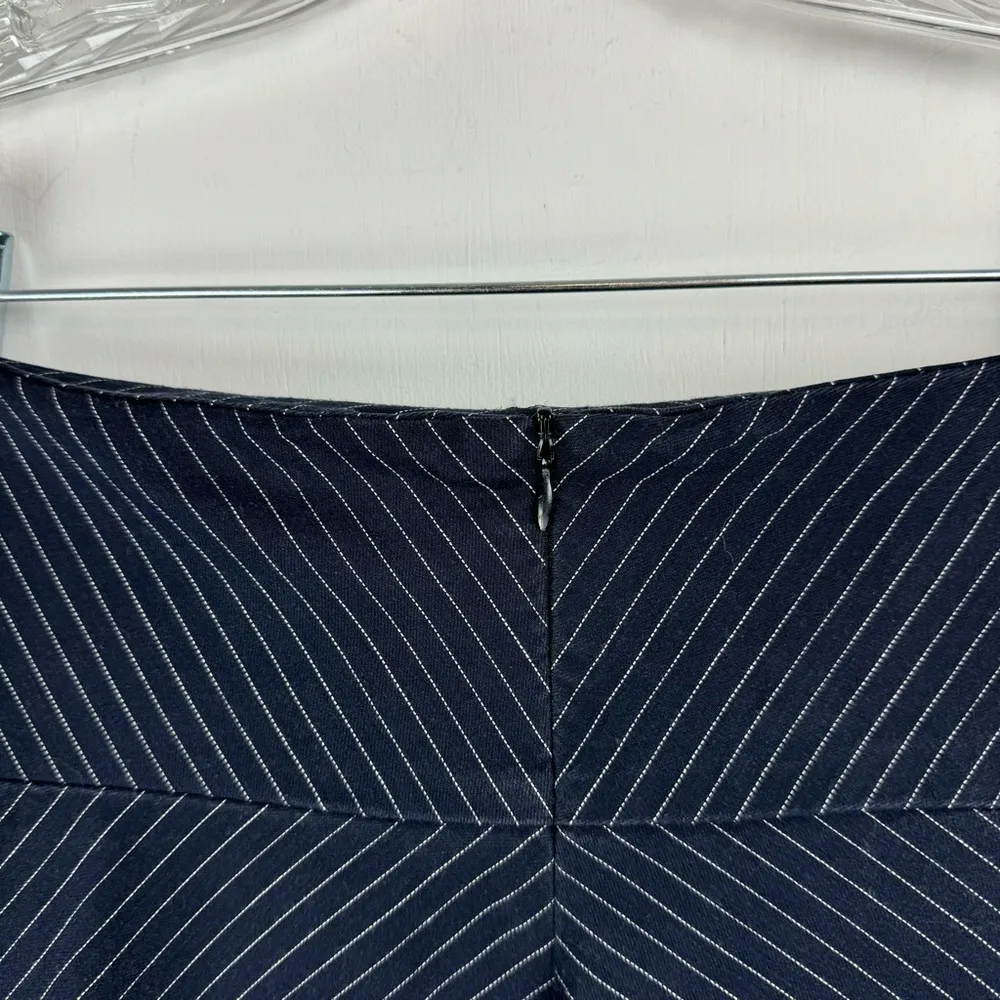 Betabrand Work It Skort Navy Blue Pinstripe A-Line Skirt Sz Small Casual Career - Image 11