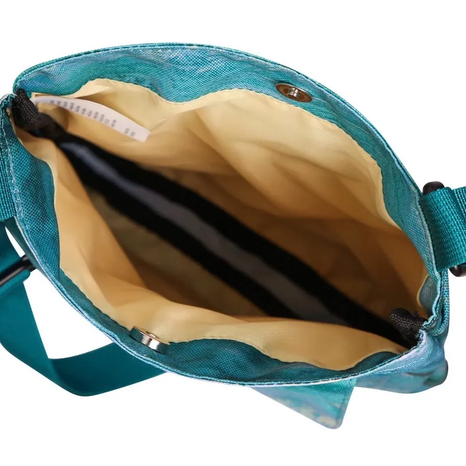 KAVU For Keeps Bag Vinyl Lining Adjustable Crossbody Strap Ocean Storm Colorway - Image 4
