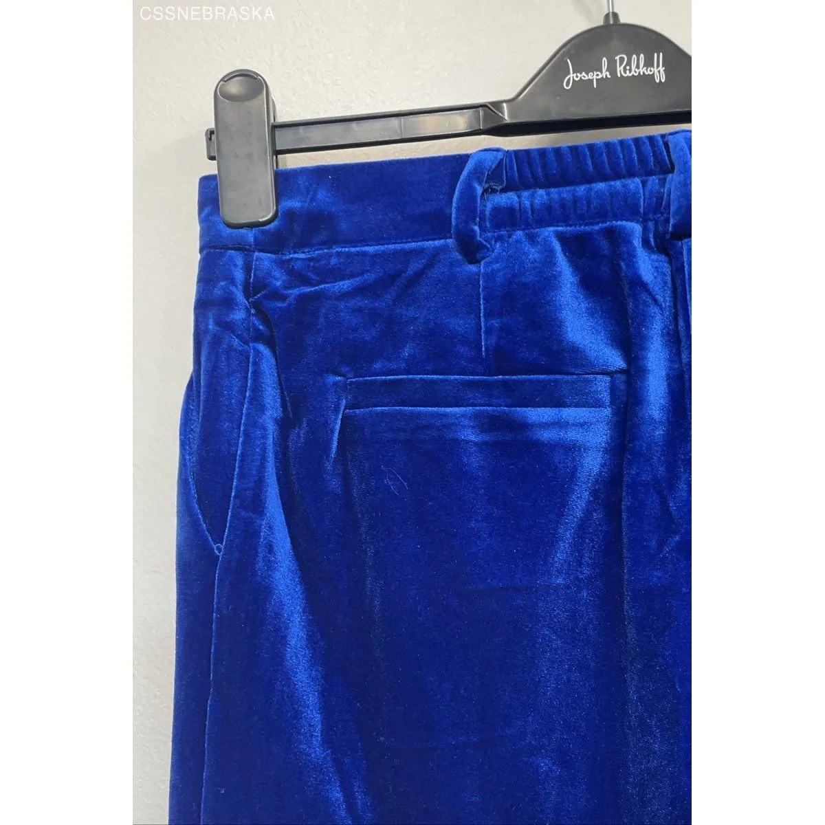 Skies Are Blue Blue Womens Velvet Pants - Size S - Image 5