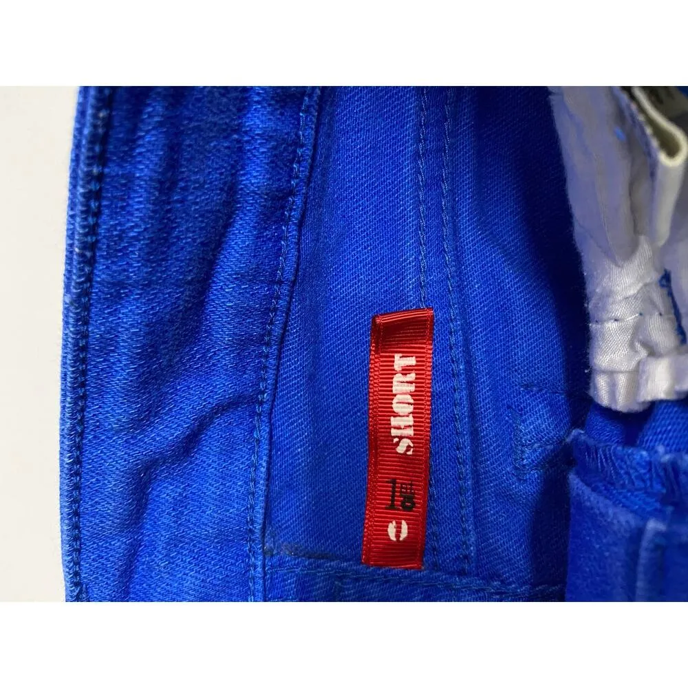 1st Kiss Womens Juniors Shorts Size 0 Blue Denim Cutoff Shortie Short Distressed - Image 6