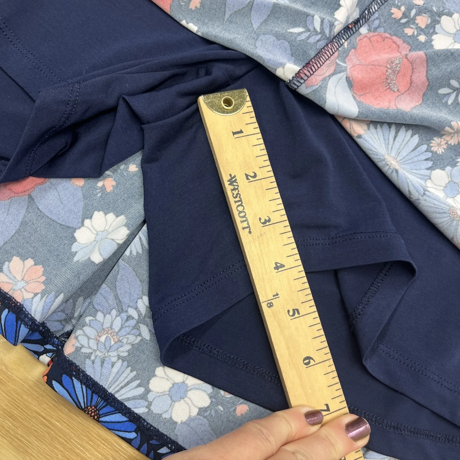 Susan Graver Liquid Knit Floral Pull On Skort Size XL Beachy Casual Vacation - Image 7