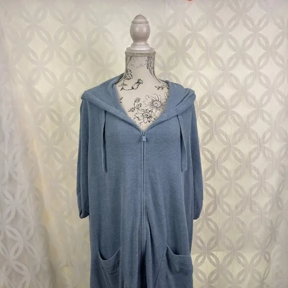 Barefoot Dreams CozyChic Ultra Lite Short Sleeve Zip Up Hoodie Size L/XL - Image 10